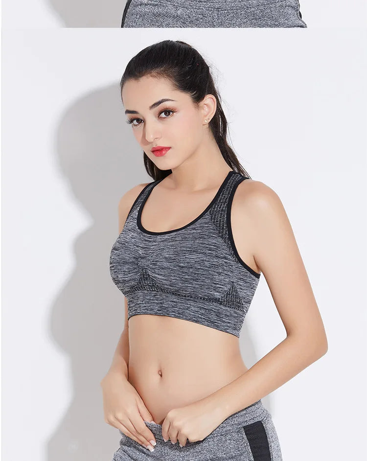 Seamless Crop Top Sports Bra Yoga Vest for Women