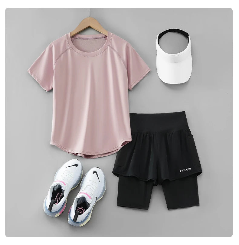 Lightweight Yoga Workout Set 2 in 1 Shorts