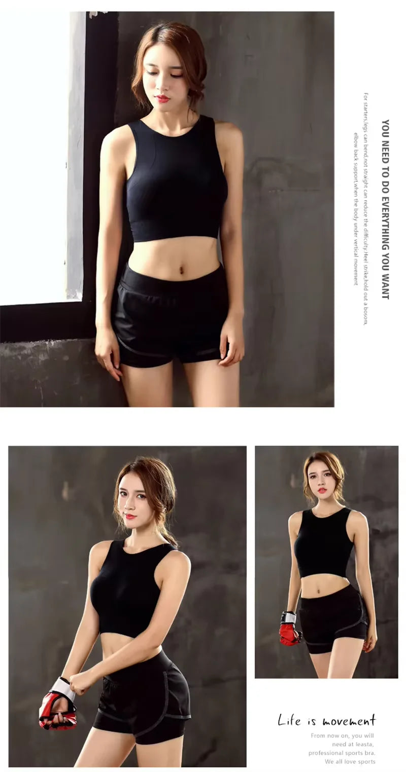Shockproof Sports Bra Mesh Crop Top