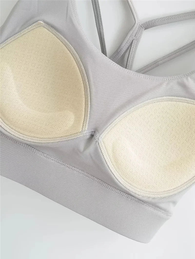 Cross Back Shock Absorption Yoga Bra
