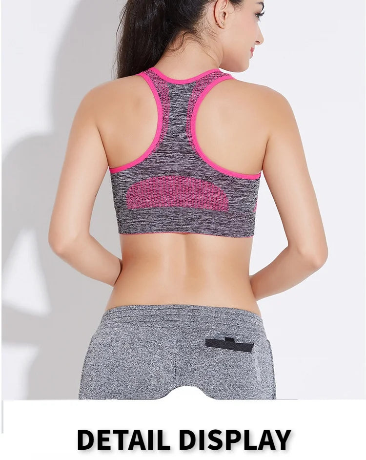 Seamless Crop Top Sports Bra Yoga Vest for Women