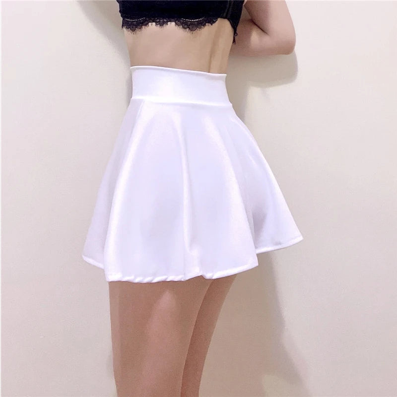 Pleated High Waist Mini Skirt for Women
