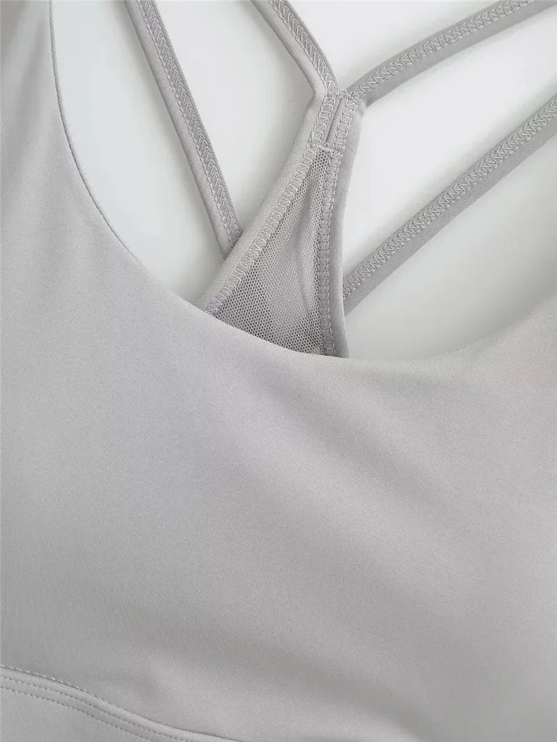 Cross Back Shock Absorption Yoga Bra