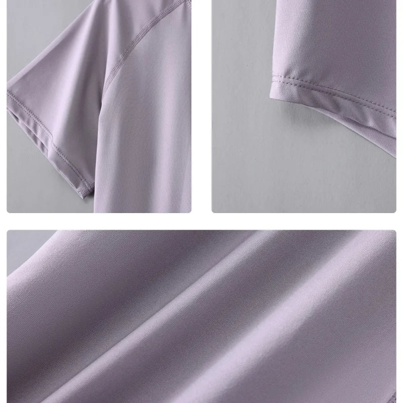 Short Sleeve Summer Workout Shirt for Women