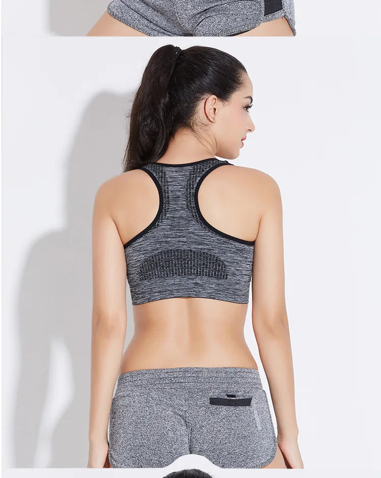 Seamless Crop Top Sports Bra Yoga Vest for Women