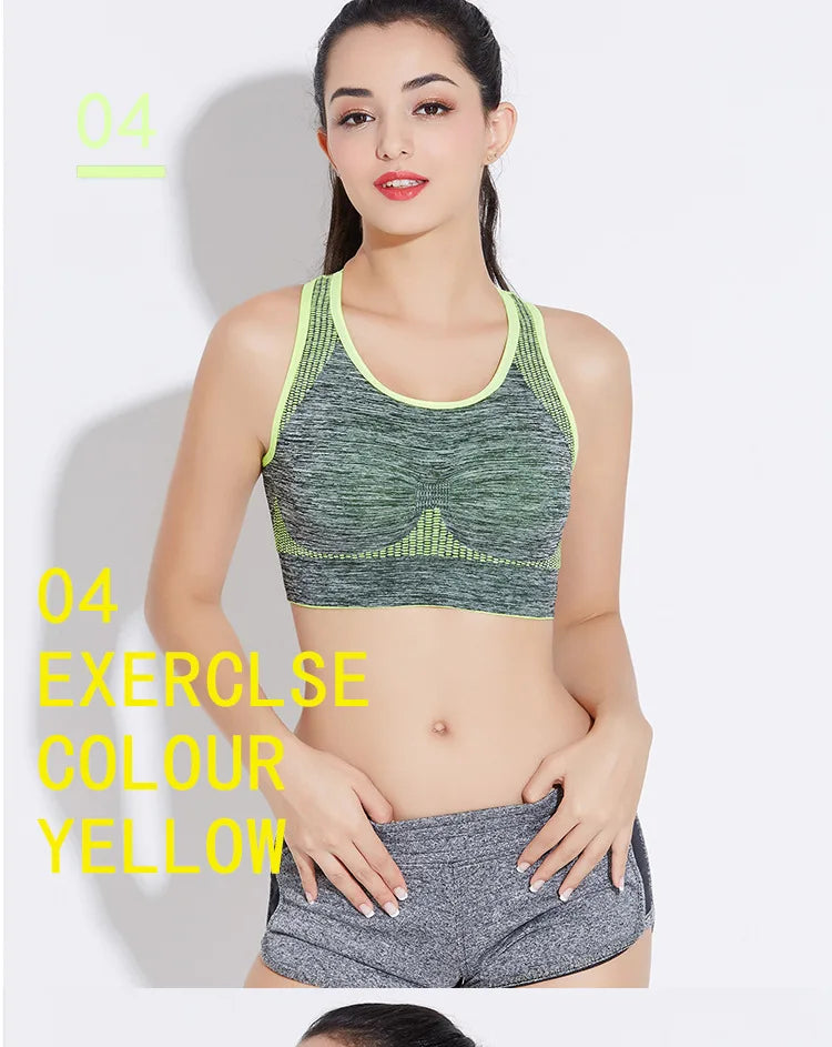 Seamless Crop Top Sports Bra Yoga Vest for Women