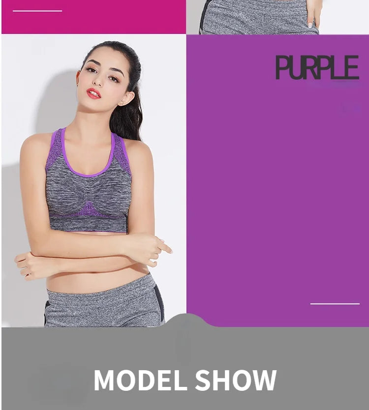 Seamless Crop Top Sports Bra Yoga Vest for Women