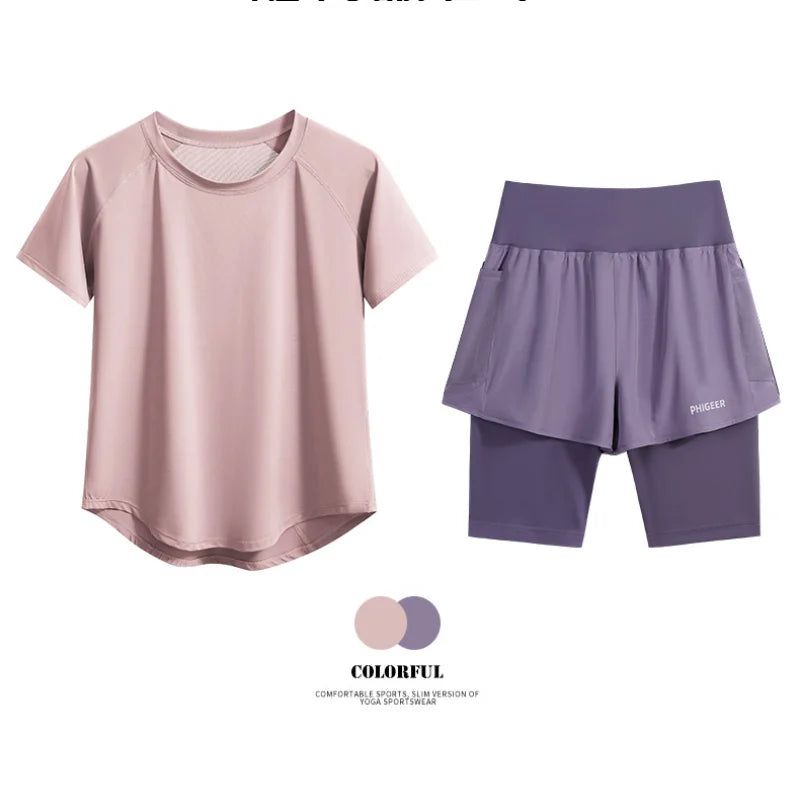 Lightweight Yoga Workout Set 2 in 1 Shorts