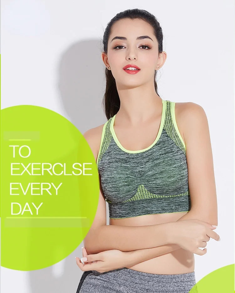 Seamless Crop Top Sports Bra Yoga Vest for Women