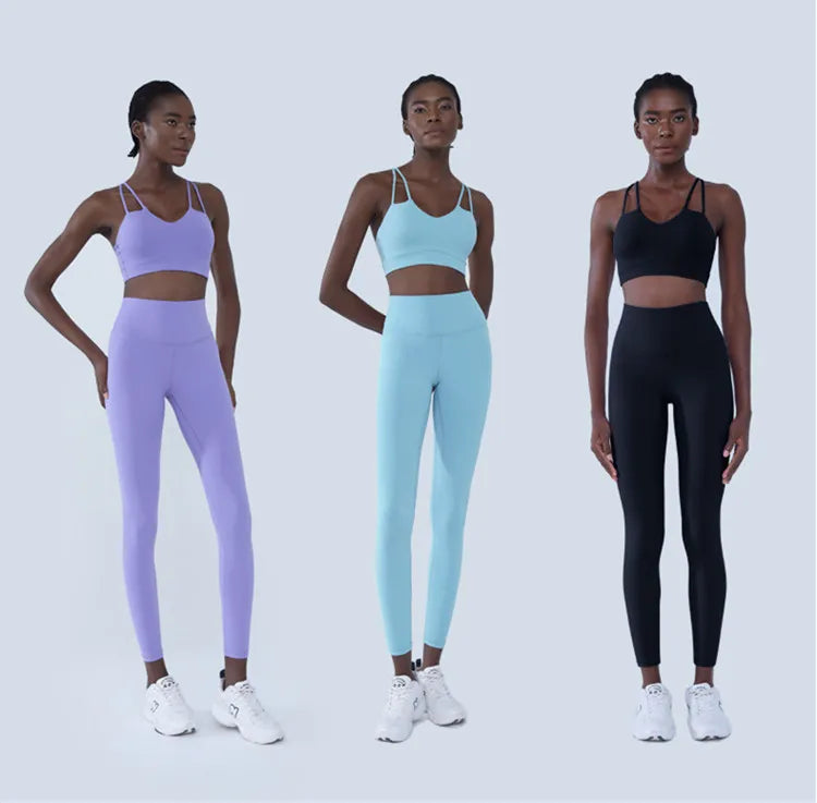 Cross Back Shockproof Padded Sports Bra