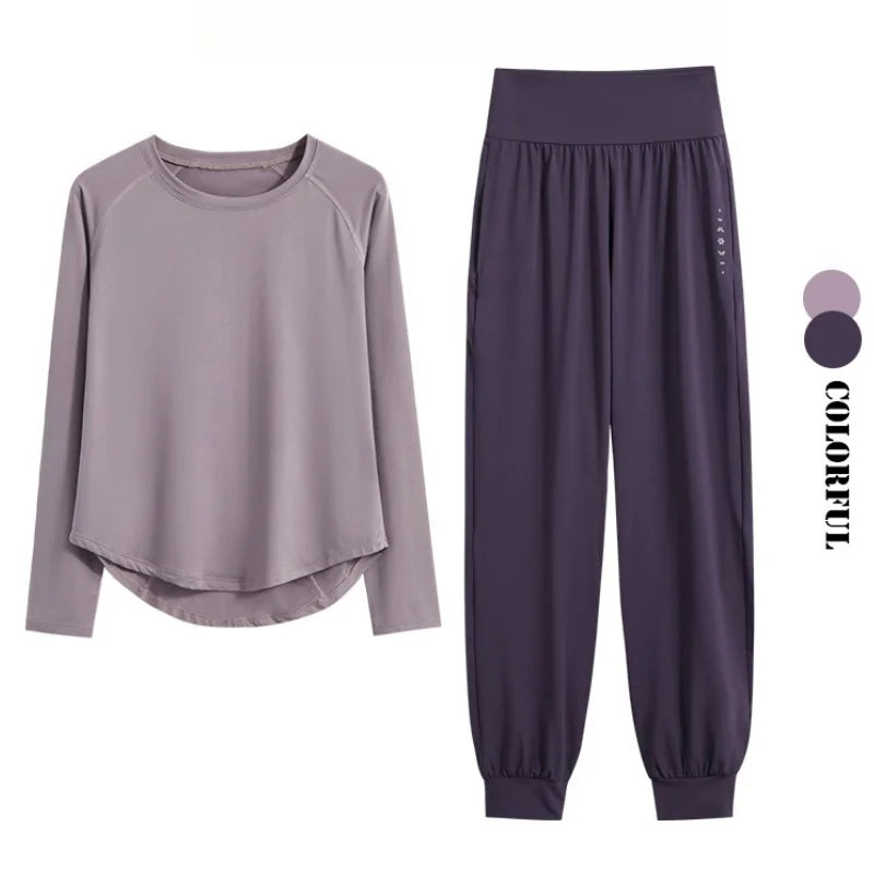 Two Piece Yoga Set Long Sleeve and Pants