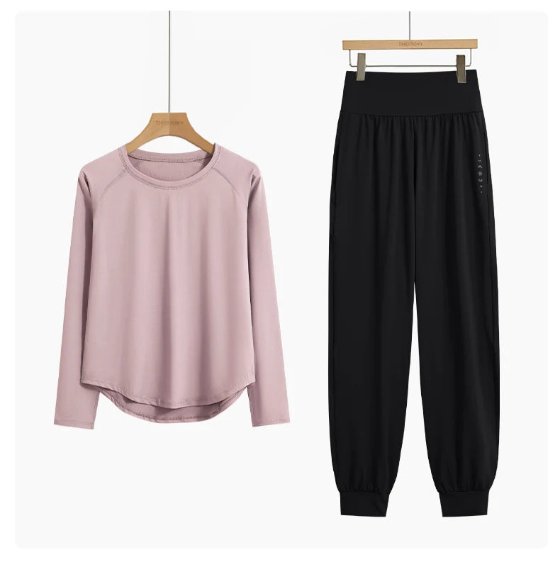 Two Piece Yoga Set Long Sleeve and Pants