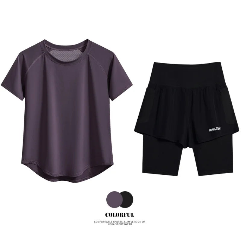 Lightweight Yoga Workout Set 2 in 1 Shorts