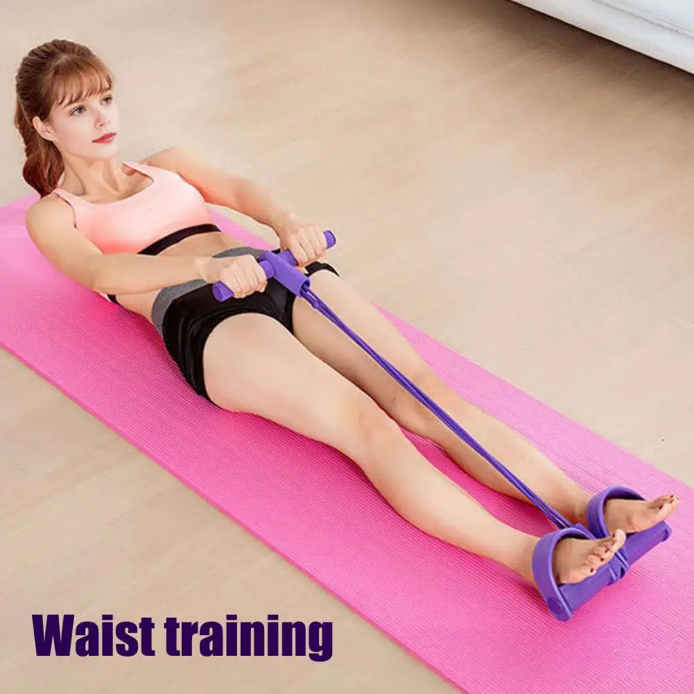 Elastic Sit Up Pull Rope Pedal Trainer