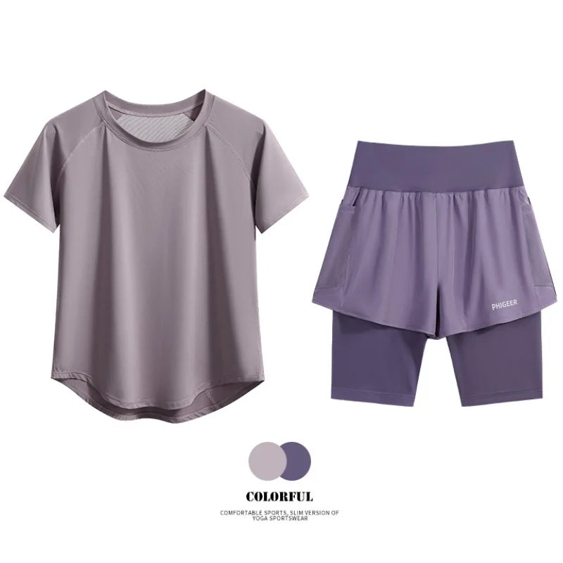 Lightweight Yoga Workout Set 2 in 1 Shorts