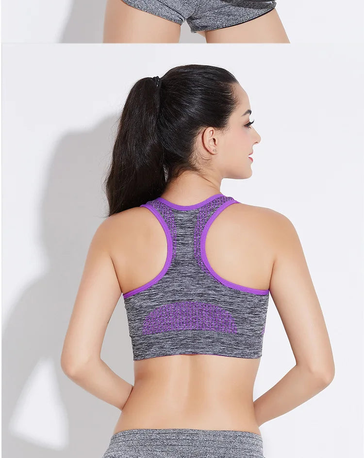 Seamless Crop Top Sports Bra Yoga Vest for Women