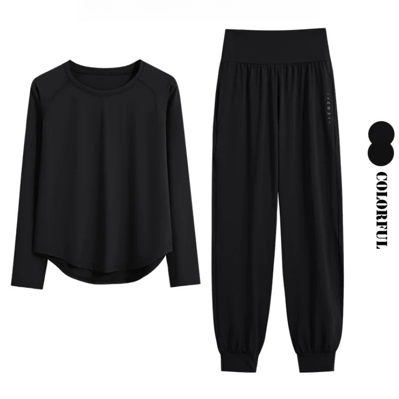 Two Piece Yoga Set Long Sleeve and Pants