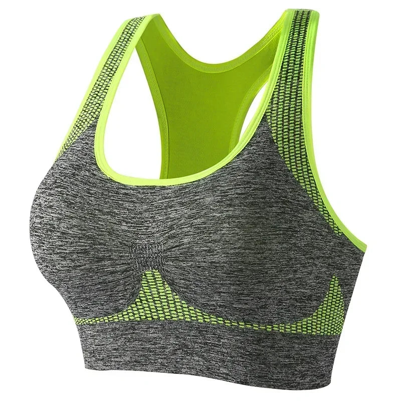Seamless Crop Top Sports Bra Yoga Vest for Women